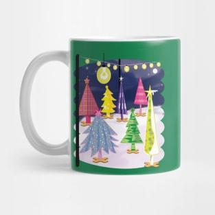 Midcentury Christmas Trees Mug